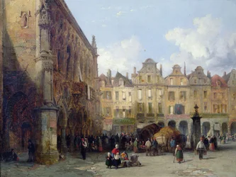 Das Rathaus, Arras, 1856